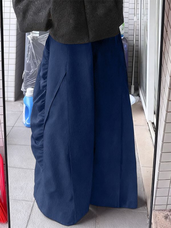 Men's Deconstructed Bubble Pleated Wide Leg Pant SKUL45380