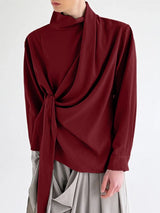 Men's Deconstructed Tie Casual Long Sleeve Shirt SKUL32853