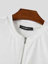 Mens Textured Zip-Up Sleeveless Tank SKUL01087