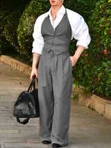 Mens Striped Slim Fit Two Pieces Outfit SKUL10962