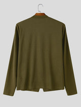 Men's Smart Casual Commute Collarless Knit Cardigan SKUL79229