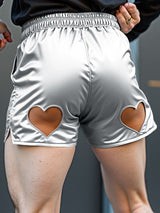 Mens Heart Cut-Out Glitter Casual Short SKUL18893
