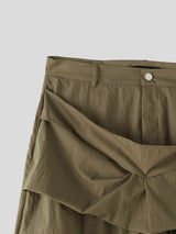 Men's Avant-Garde Deconstructed Tiered Pleated Oversized Baggy Wide Leg Pant SKUL65949