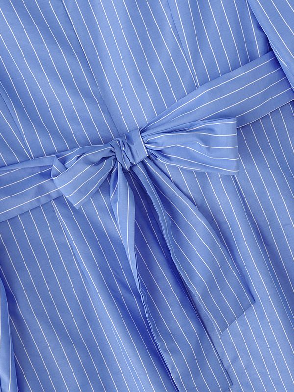 Men's Striped Asymmetrical Hem Long Sleeve Blazer SKUL33046