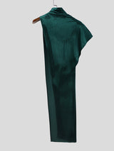 Men's Shiny Irregular Short Sleeve T-Shirt SKUL29576