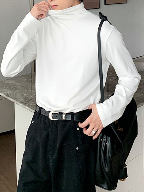 Men's Base Layer High Neck Long Sleeve T-Shirt SKUL35289