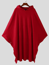 Mens Solid Color Loose Long-Sleeve Cloak SKUK89336