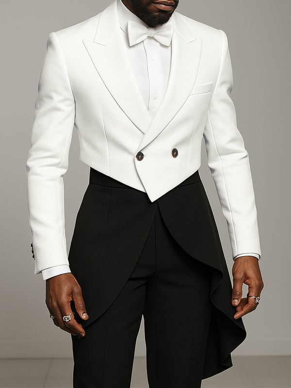 Men's Irregular Cropped Long Sleeve Blazer SKUL25967