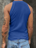 Mens Solid Knit Buttons Casual Sleeveless Vest SKUK58633