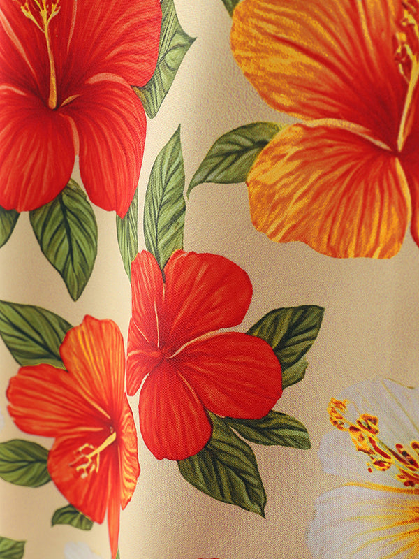 Mens Floral Print Colorblock Short Sleeve Shirt SKUL12723