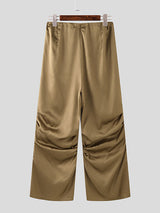 Mens Satin Ruched Design Casual Pant SKUK83126