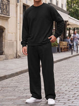 Men's Solid Color Casual Two Pieces Outfit SKUL28508