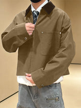 Men's Casual Contrast Collar Long Sleeve Zipper Jacket SKUL50116