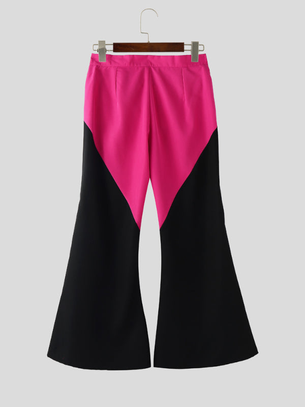 Mens Contrast Color Loose Flared Pant SKUL18930