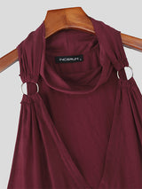 Men's Metal Ring Buckle Casual Tank SKUL22494