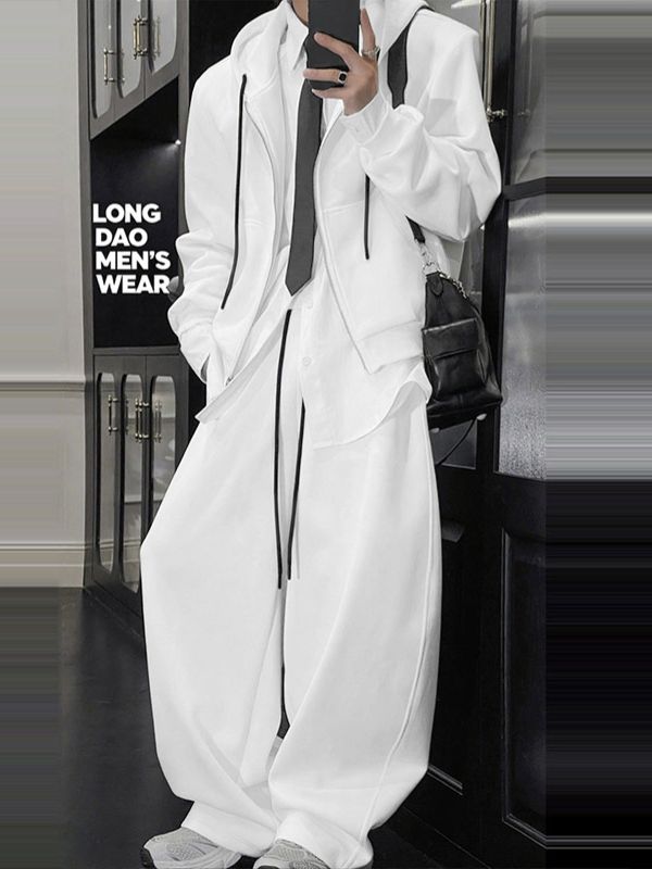 Men's High Street Loose Hooded Two Pieces Outfit SKUL35304