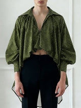 Men's Loose Fit Cropped Long Sleeve Shirt SKUL51987