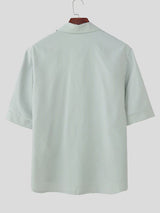 Men's Striped Casual Short Sleeve Shirt SKUL54704