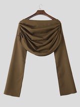 Men's Ruched Cape Sleeveless T-Shirt SKUL29590