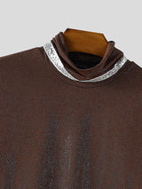 Men's Shiny Solid Color Long Sleeve T-Shirt SKUL37687