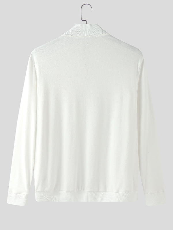 Men's Knit Zip Long Sleeve Cardigan SKUL23686