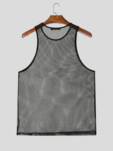 Mens Shimmer Sheer Mesh Tank SKUK94755