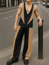 Men's Knit Colorblock Two Pieces Outfit SKUL25769