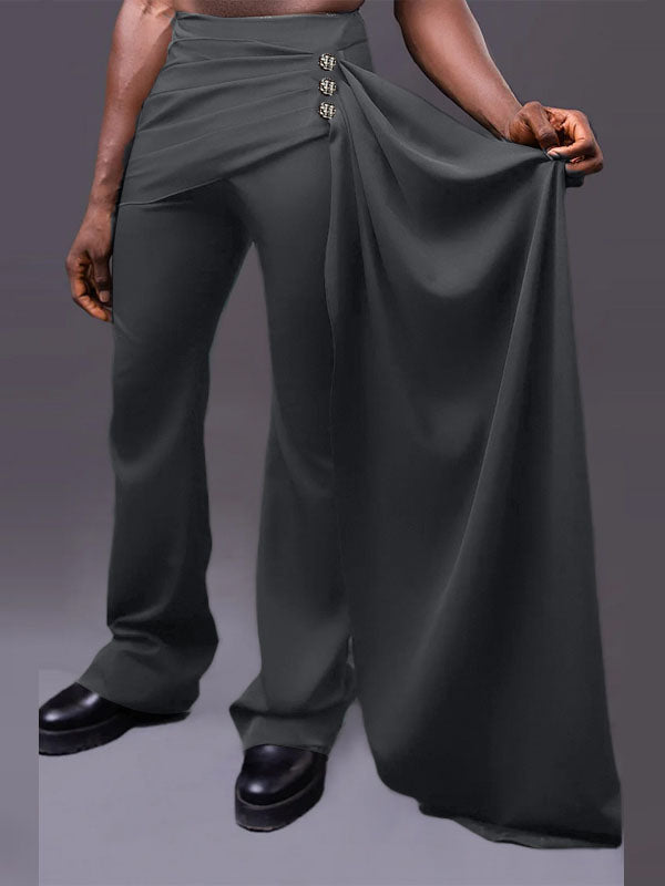 Mens Two-Piece Design Ribbon Long Pant SKUK90756