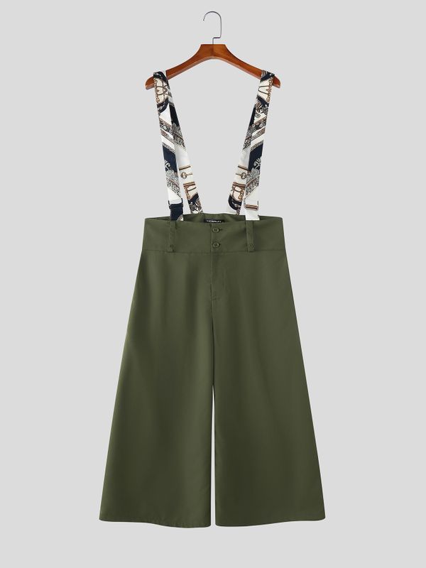 Men's Japanese Workwear High Waist Detachable Suspender Jumpsuit SKUL63182