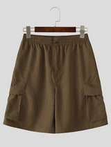 Men's Solid Color 3D Pocket Casual Short SKUL22508