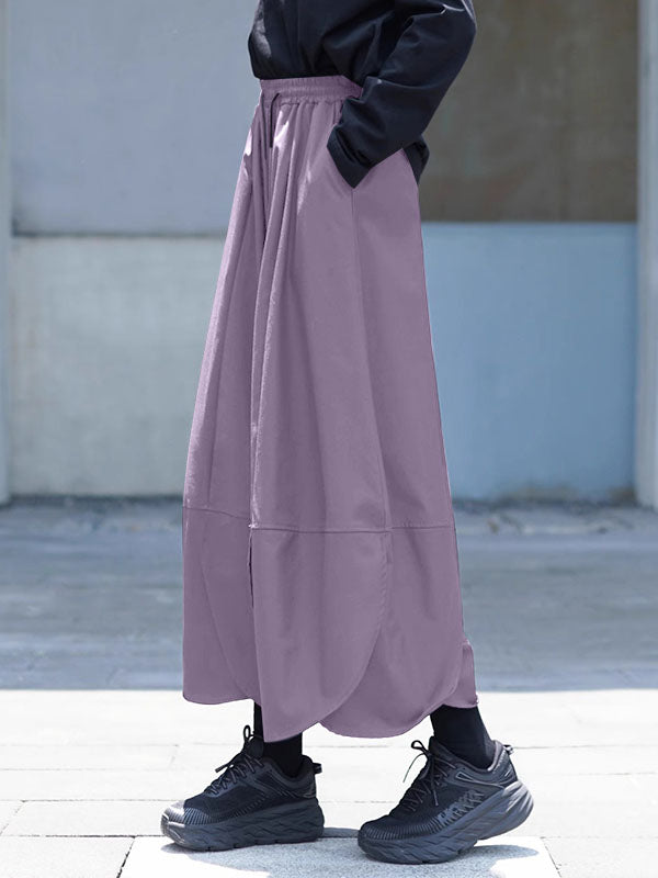 Mens Solid Color Wide-Leg Casual Pant SKUL17856