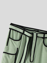 Men's Color Block Piped Cuffed Pant SKUL35093