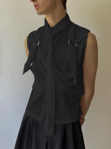 Mens Cross Design Solid Sleeveless Shirt SKUK44890