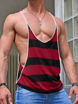 Mens Strap Stripe Casual Tank SKUL08505