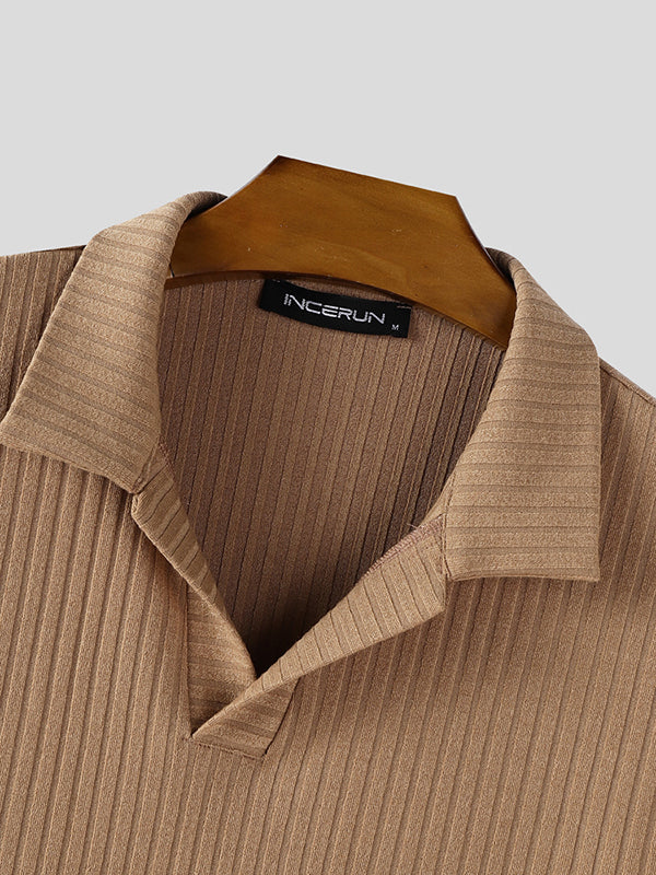 Men's Solid Color Textured Long Sleeve Sweater SKUL28545