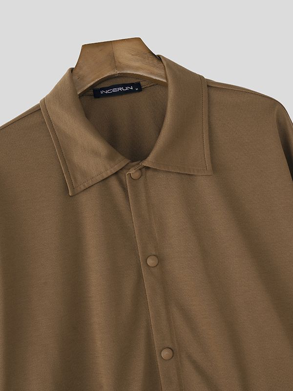 Men's Solid Color Minimal Casual Two Pieces Outfit SKUL45260