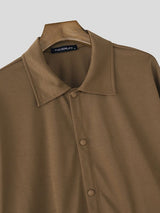 Men's Solid Color Minimal Casual Two Pieces Outfit SKUL45260