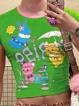 Men's Cartoon Print Cropped Slim Fit Tank SKUL20227