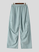 Men's High-Street Japanese Harajuku Drawstring Pleated Balloon Pant SKUL74741