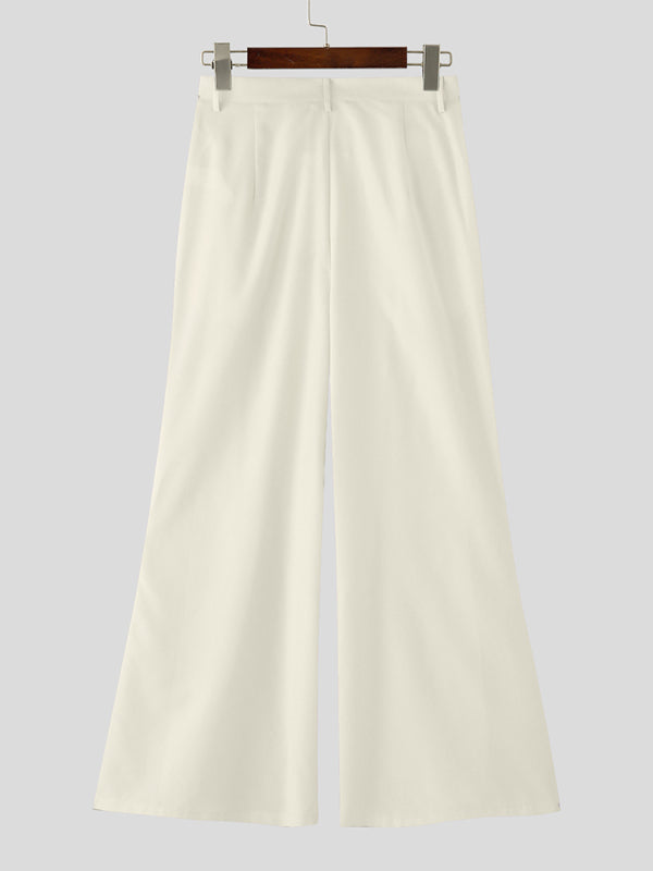 Mens Casual Colorblock Wide-Leg Pant SKUL20903