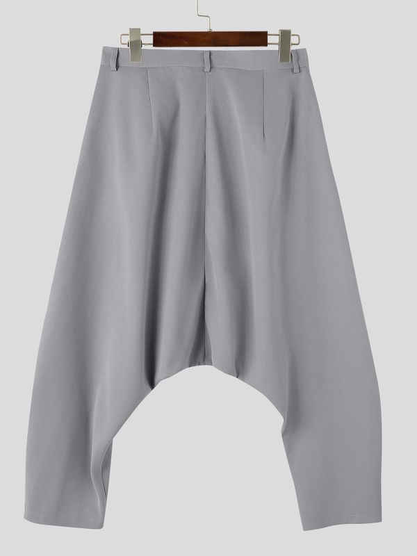 Men's Smart Luxury City Walk High-Drape Loose Fit Baggy Pant SKUL85935