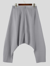 Men's Smart Luxury City Walk High-Drape Loose Fit Baggy Pant SKUL85935