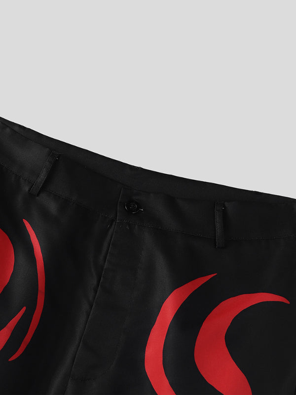 Men's Contrast Print Wide Leg Casual Pant SKUL27310