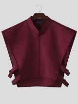 Men's Futuristic Broad Shoulder Side Buckle Waistcoat SKUL54668