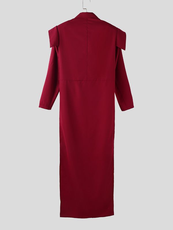 Men's Deconstructed Wide Shoulder Tail Casual Blazer SKUL41340