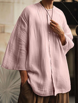 Mens Solid Textured Long Sleeve Shirt SKUL11791