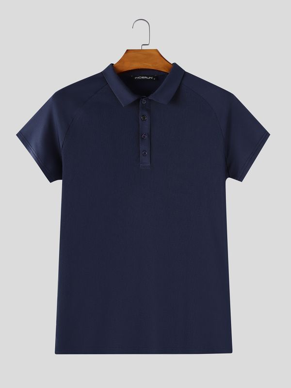Men's Avant-Garde Semi-Sheer Mesh Raglan Polo Shirt SKUL63041