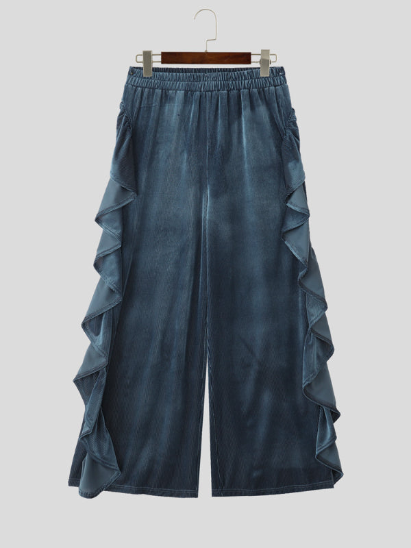 Men's Ruffled Patchwork Casual Pant SKUL29718