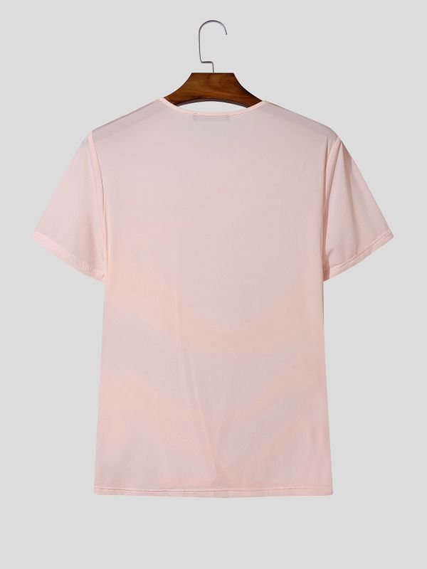 Men's Avant-Garde Deconstructed Bandage-Wrap Body-Con T-shirt SKUL62026