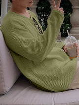 Mens Solid Textured Long Sleeve T-Shirt SKUL02425